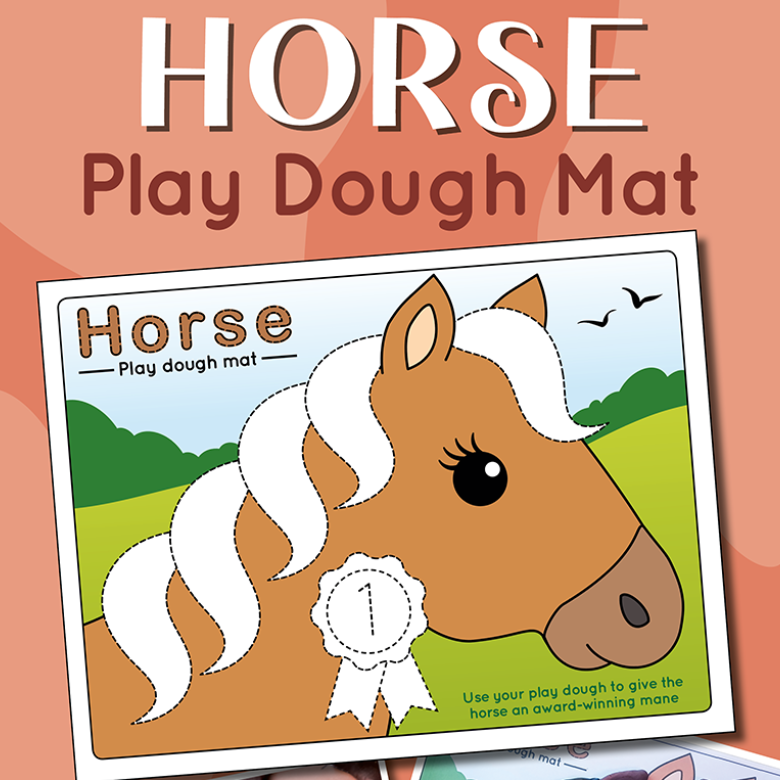 Horse Play Dough Mat – Messy Little Monster Shop