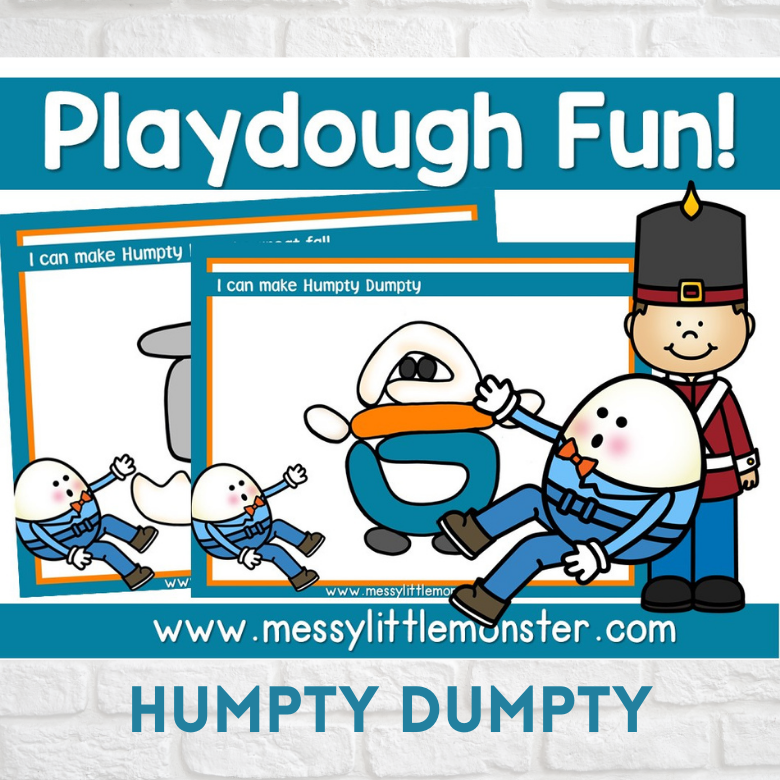 Humpty Dumpty Nursery Rhyme Playdough Mats Messy Little Monster Shop