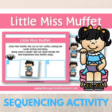 Little Miss Muffet - Nursery Rhyme Sequencing Activity