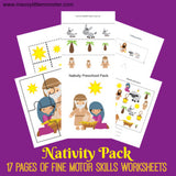 Nativity Fine Motor Worksheets