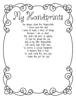 my handprint flower poem