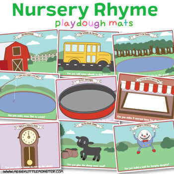 Nursery Rhyme Playdough Mats - Snicker-doodles Pre-k Market