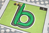 alphabet, number and shape road playdough mats