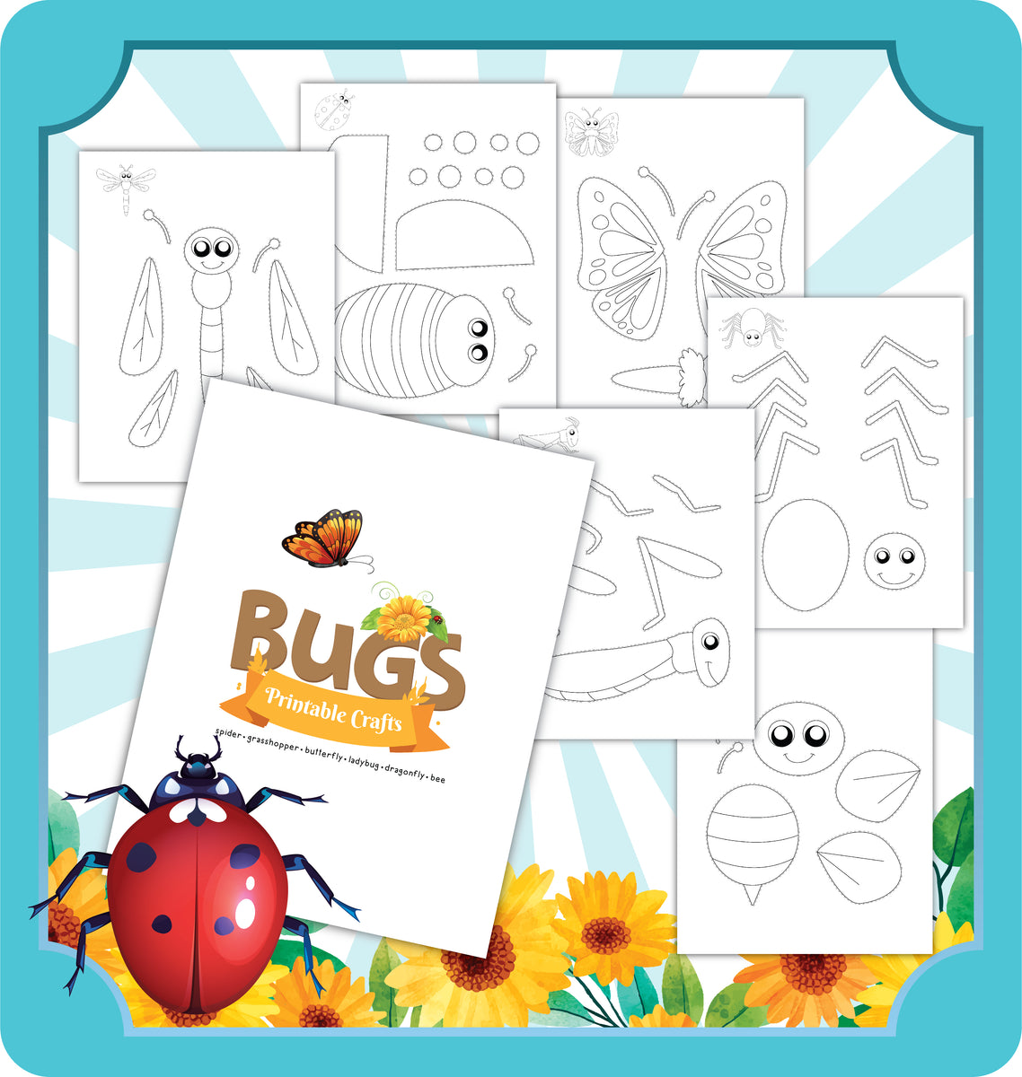 Printable Bug Crafts – Messy Little Monster Shop printable-bug-crafts-messy-little-monster-shop