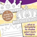 paper crown template for paper crown craft