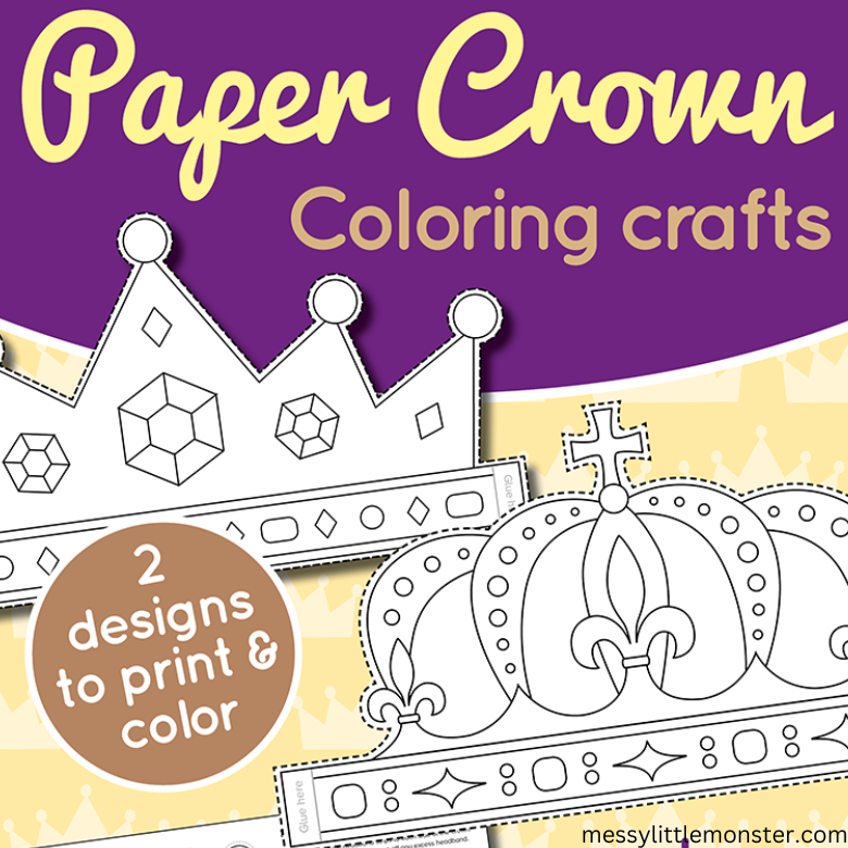 Paper Crown Template – Messy Little Monster Shop