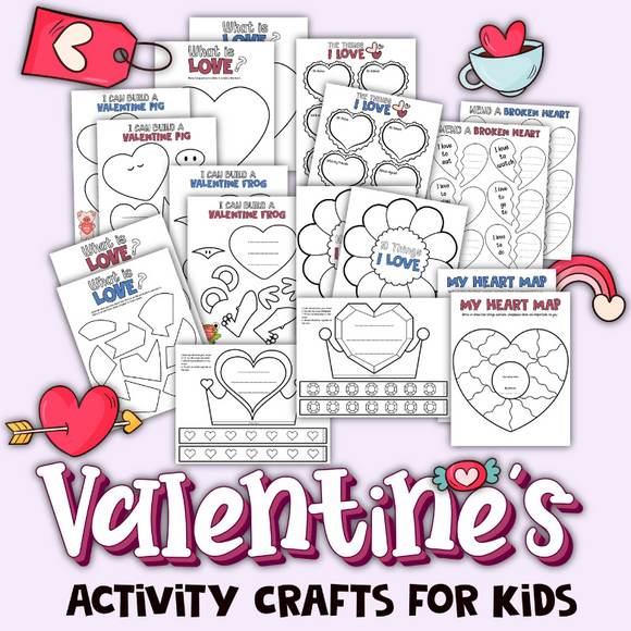 printable valentines day crafts and activities for kids