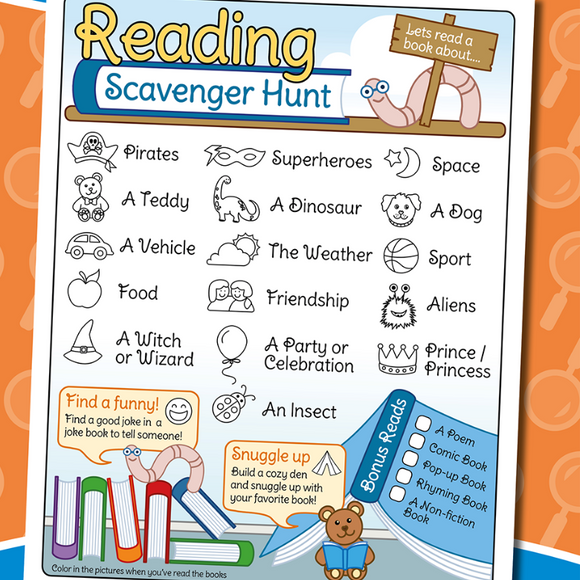 reading scavenger hunt for kids