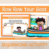 Row Row Your Boat - Nursery Rhyme Sequencing Activity