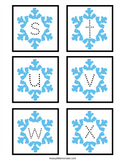 Snowflake Alphabet Tracing Cards