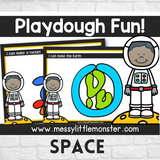 Space playdough mats