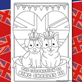 King coronation colouring page