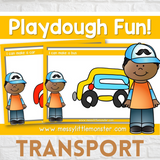 transport playdough mats