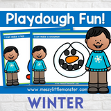 winter playdough mats