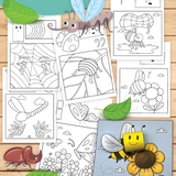 3d bug colouring pages