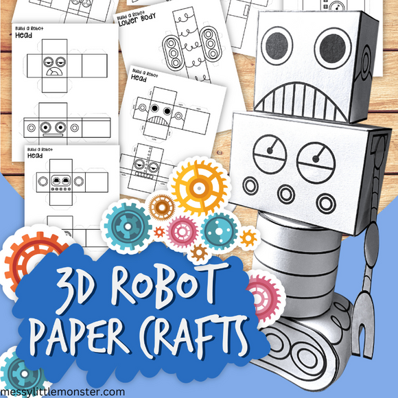 3d robot craft template