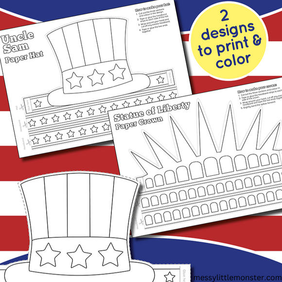 4th july craft - printable hat template