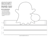 Ghost printable paper hats
