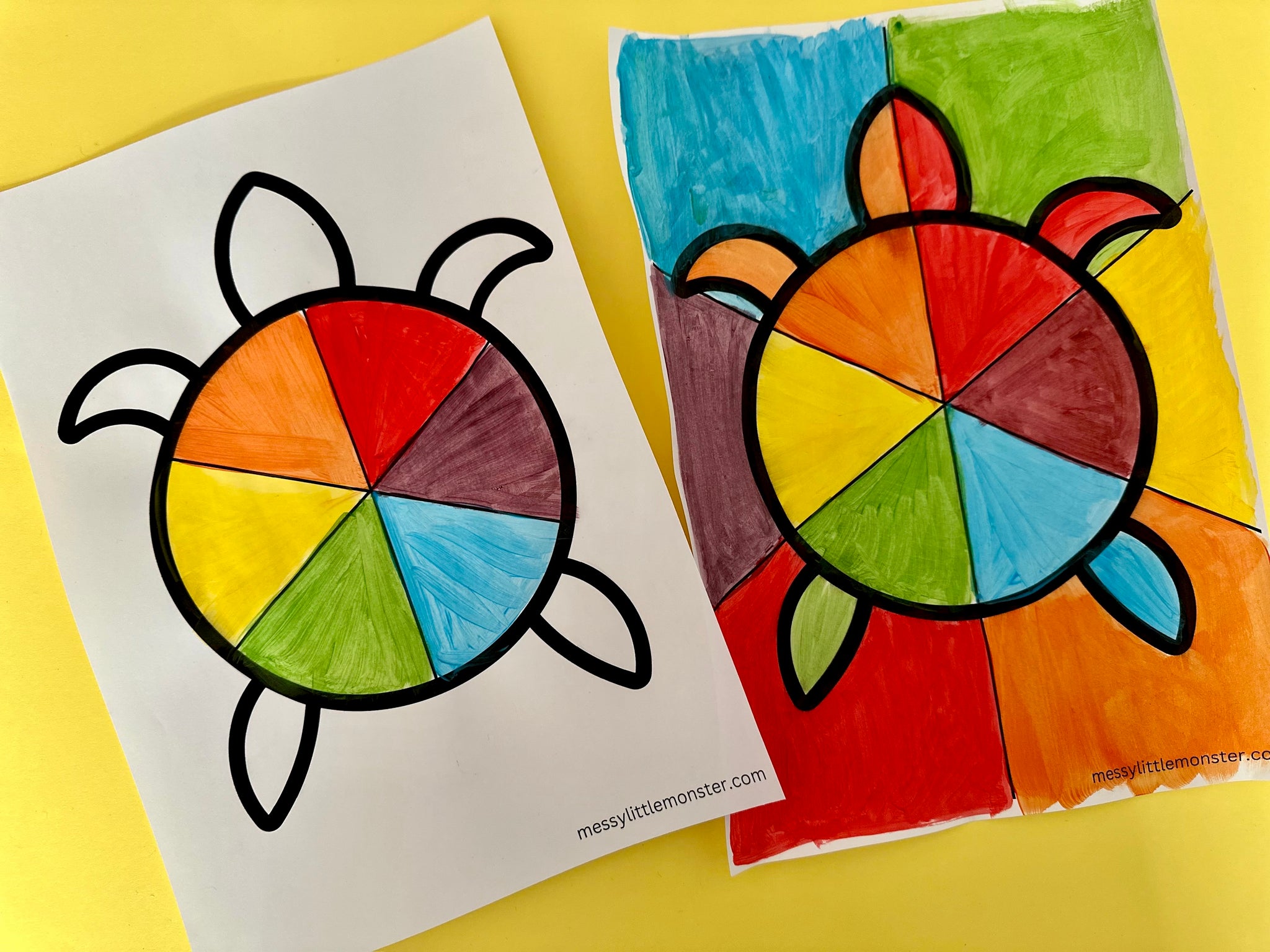 Complementary Color Turtle Turtle Color Wheel Template