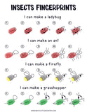 Insect Fingerprint Craft Printables