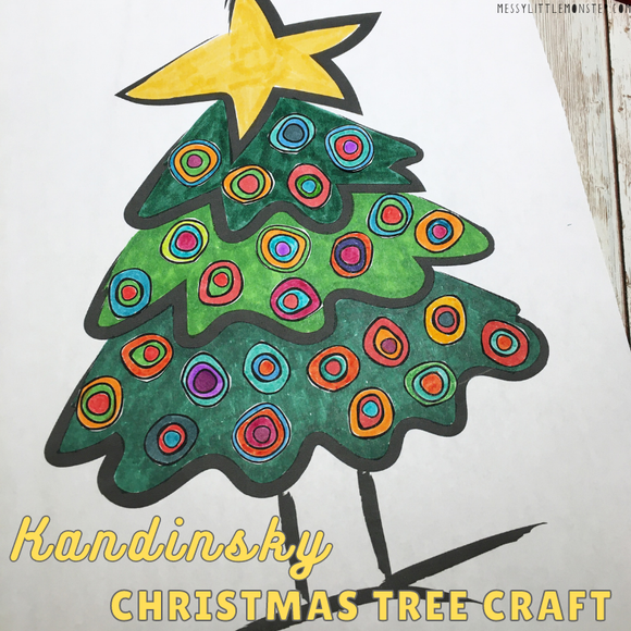 Kandinsky Christmas tree craft