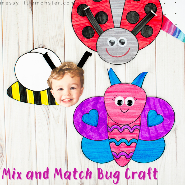 Template for Bug Craft – Messy Little Monster Shop