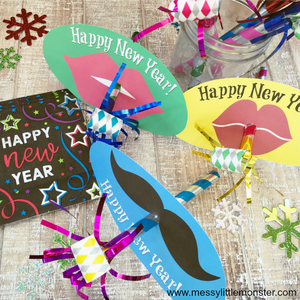 New years eve with kids party blower printables