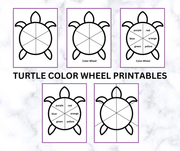 turtle color wheel printable
