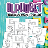 alphabet coloring and tracing worksheets