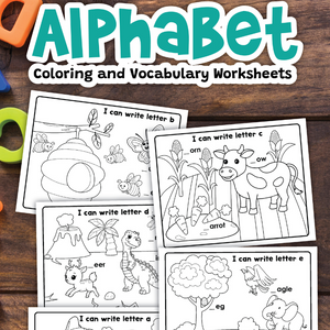 alphabet coloring and letter worksheets