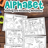 alphabet coloring and letter worksheets