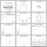 animal drawing prompts for kids