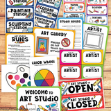 preschool art gallery and art studio printables