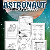 astronaut activity sheets