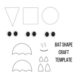 bat shape craft template