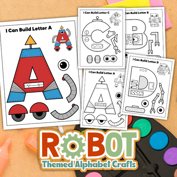 build a robot alphabet craft printable