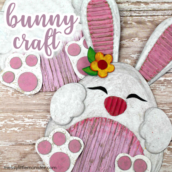 Cardboard Bunny Template – Messy Little Monster Shop