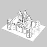 3d castle craft template