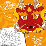 chinese dragon mask template