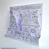 3d christmas colouring craft