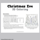 christmas eve 3d colouring