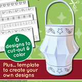 Christmas paper lantern template