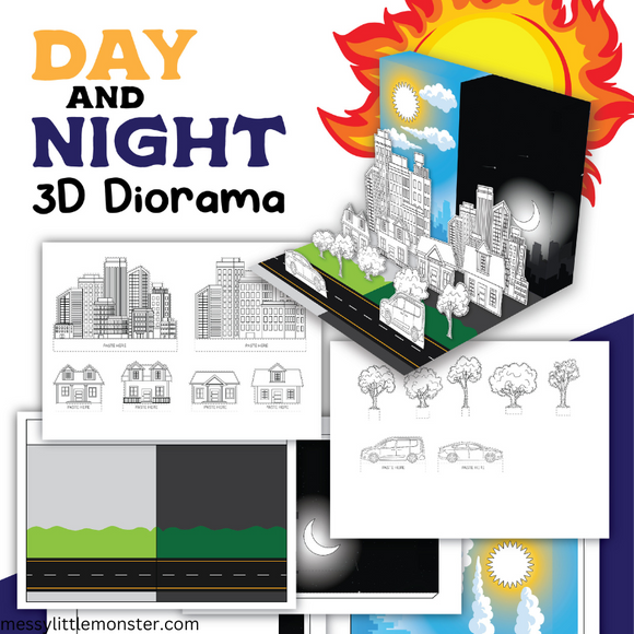 day and night diorama project
