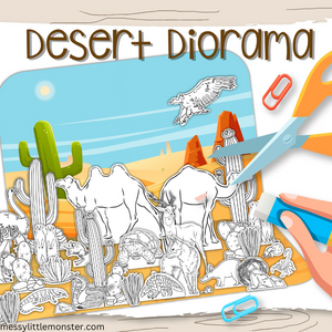 desert diorama printables
