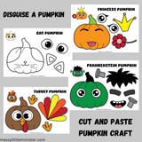 disguise a pumpkin cut and paste craft