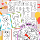 Dress Up Paper Dolls Printable - What season is it?