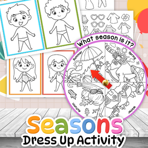 Dress Up Paper Dolls Printable - What season is it?