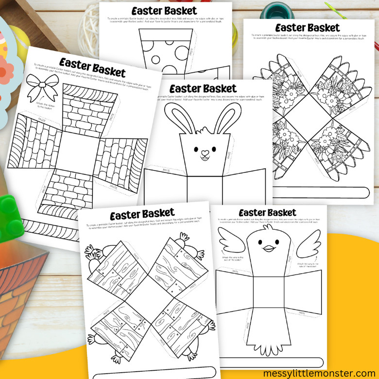 Easter Basket Template – Messy Little Monster Shop easter-basket-template-messy-little-monster-shop