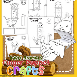 farm animal craft - Finger puppet craft