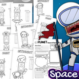 finger puppet printables - outer space craft